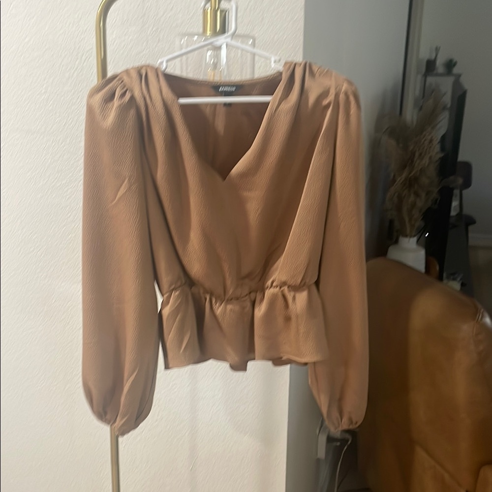 Elegant Tan Blouse